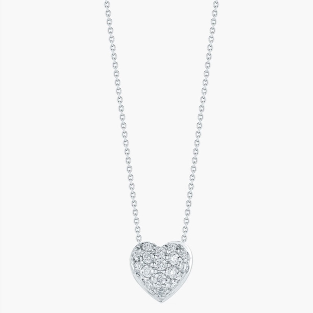 Roberto Coin 18kt WG Puffed Heart Tiny Treasure